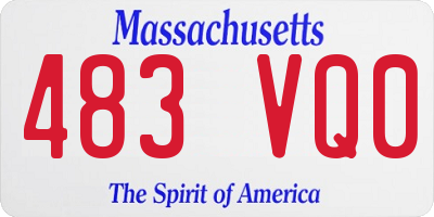 MA license plate 483VQ0