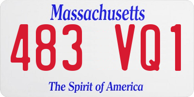 MA license plate 483VQ1