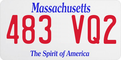 MA license plate 483VQ2