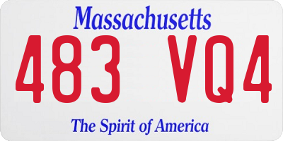 MA license plate 483VQ4