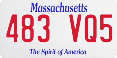 MA license plate 483VQ5