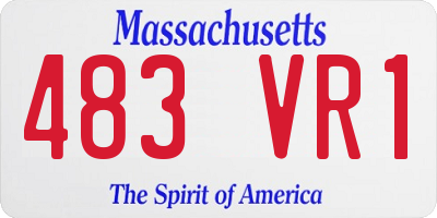 MA license plate 483VR1