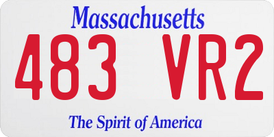 MA license plate 483VR2