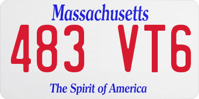 MA license plate 483VT6