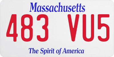 MA license plate 483VU5