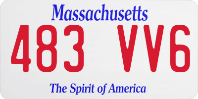 MA license plate 483VV6
