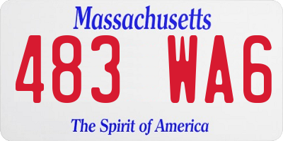 MA license plate 483WA6