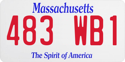 MA license plate 483WB1
