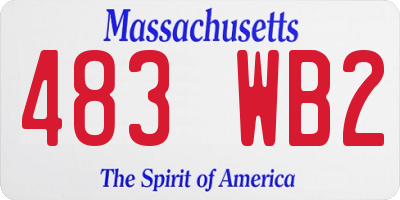 MA license plate 483WB2
