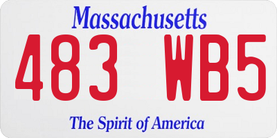 MA license plate 483WB5