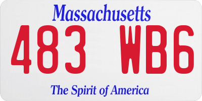 MA license plate 483WB6