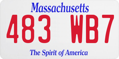 MA license plate 483WB7