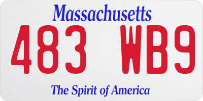 MA license plate 483WB9