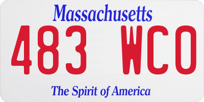 MA license plate 483WC0