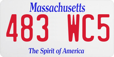 MA license plate 483WC5