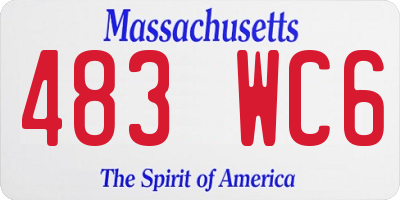 MA license plate 483WC6