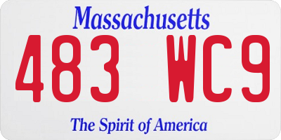 MA license plate 483WC9