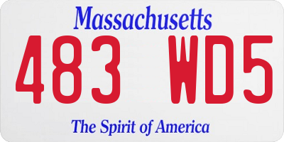 MA license plate 483WD5