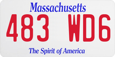 MA license plate 483WD6