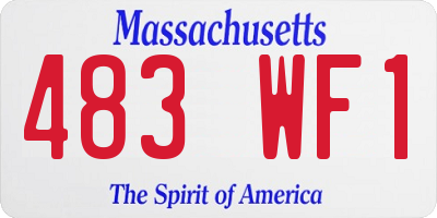 MA license plate 483WF1