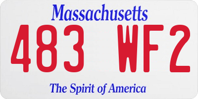 MA license plate 483WF2