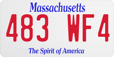 MA license plate 483WF4