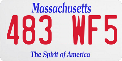 MA license plate 483WF5