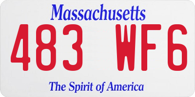 MA license plate 483WF6