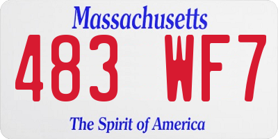 MA license plate 483WF7