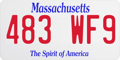 MA license plate 483WF9