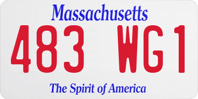 MA license plate 483WG1