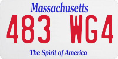 MA license plate 483WG4