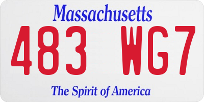 MA license plate 483WG7