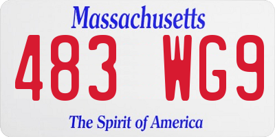 MA license plate 483WG9