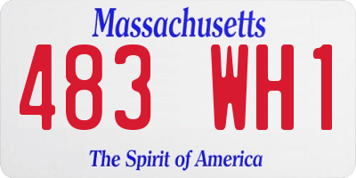 MA license plate 483WH1