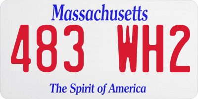 MA license plate 483WH2