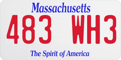 MA license plate 483WH3