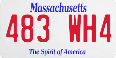 MA license plate 483WH4