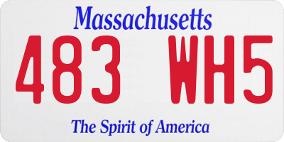 MA license plate 483WH5