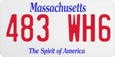 MA license plate 483WH6