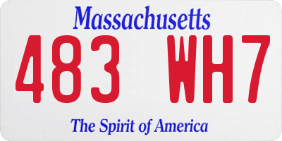 MA license plate 483WH7