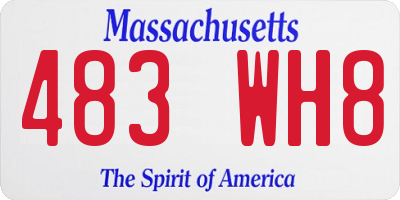 MA license plate 483WH8