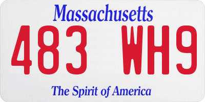 MA license plate 483WH9