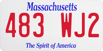 MA license plate 483WJ2