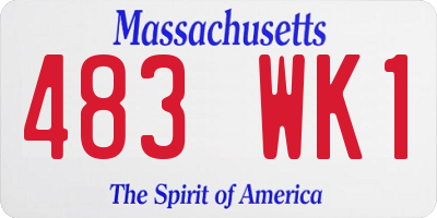 MA license plate 483WK1