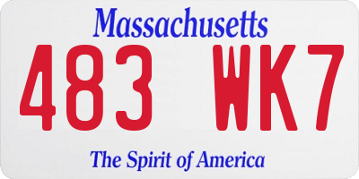 MA license plate 483WK7