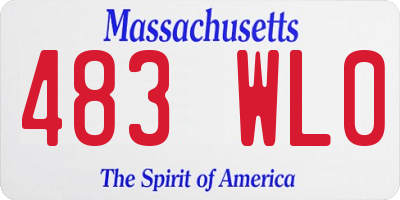 MA license plate 483WL0