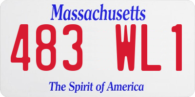 MA license plate 483WL1