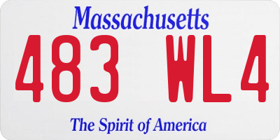 MA license plate 483WL4
