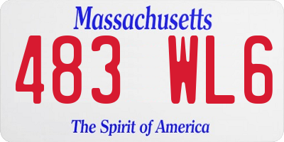 MA license plate 483WL6